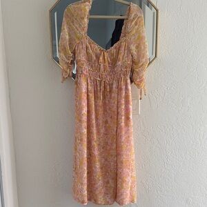 For love and lemons Floral Pink Midi Dress